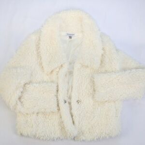 CREAM FAUX FUR JACKET